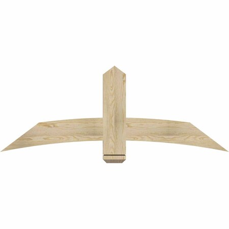 Ekena Millwork Bellingham Rough Sawn Timber Gable Bracket, Douglas Fir, 60"W x 22"H x 2"D x 6"F, 9/12 Pitch GBW060X22X0206BEL00RDF
